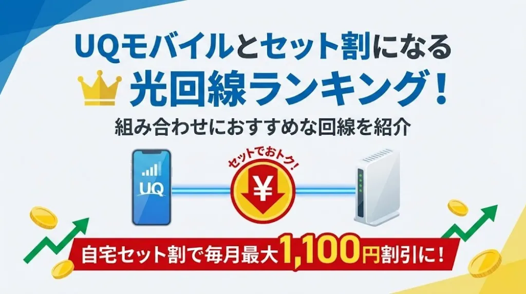 UQモバイルとのセットにおすすめの光回線