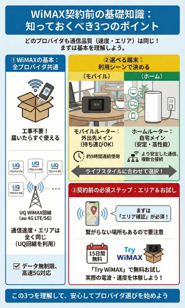 WiMAXの基礎知識 3つのポイント