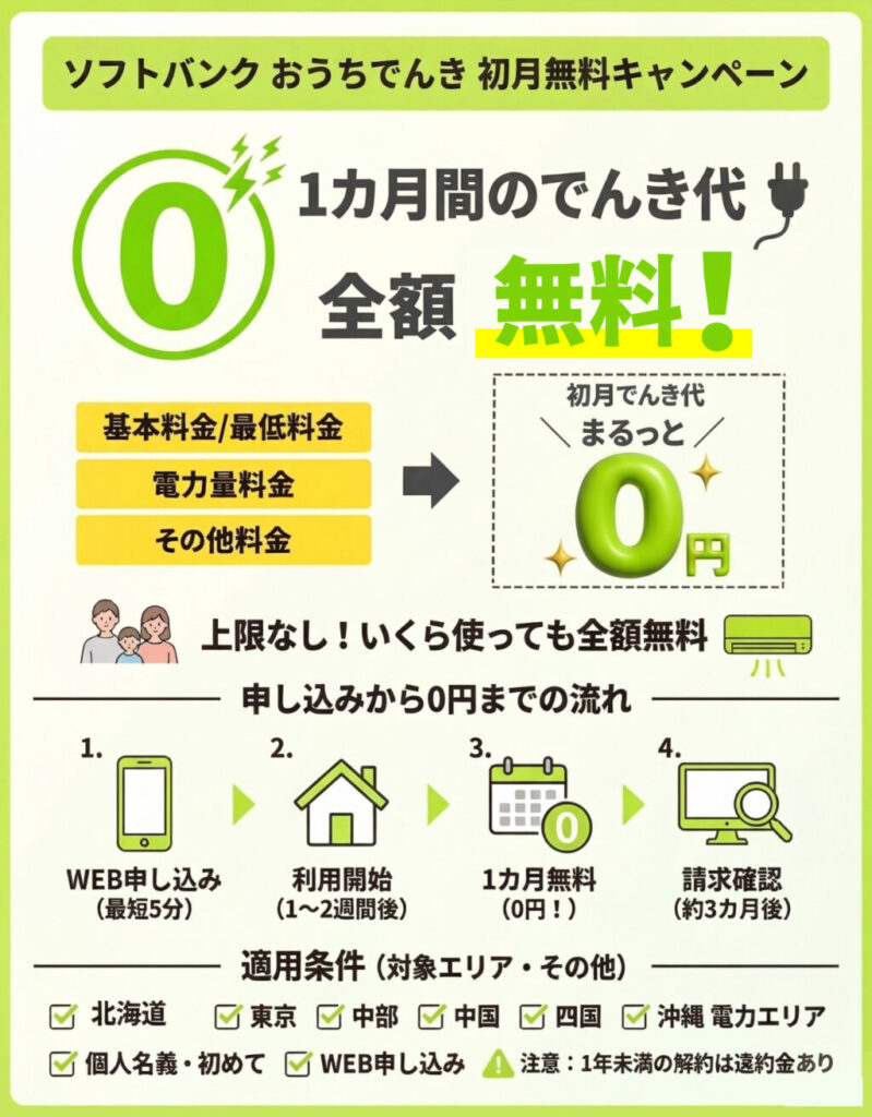 おうちでんき-初月全額無料キャンペーン